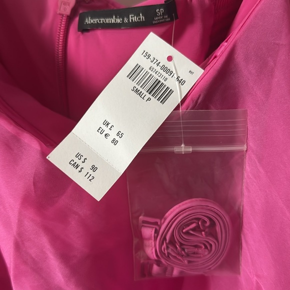 Abercrombie & Fitch Pink Strapless Ruffle Tiered Mini Dress - Picture 6 of 6
